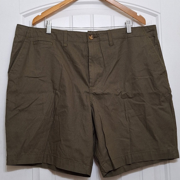 George Men Shorts Flat Front Cotton Khaki Shorts Size 42 - Picture 3 of 14